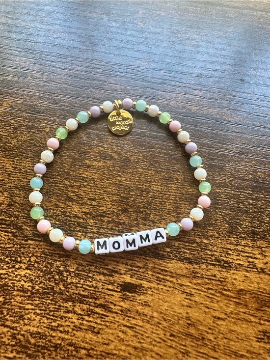 Little Words Project Jewelry - “Momma” Little Words Project Pastel Beaded Bracelet